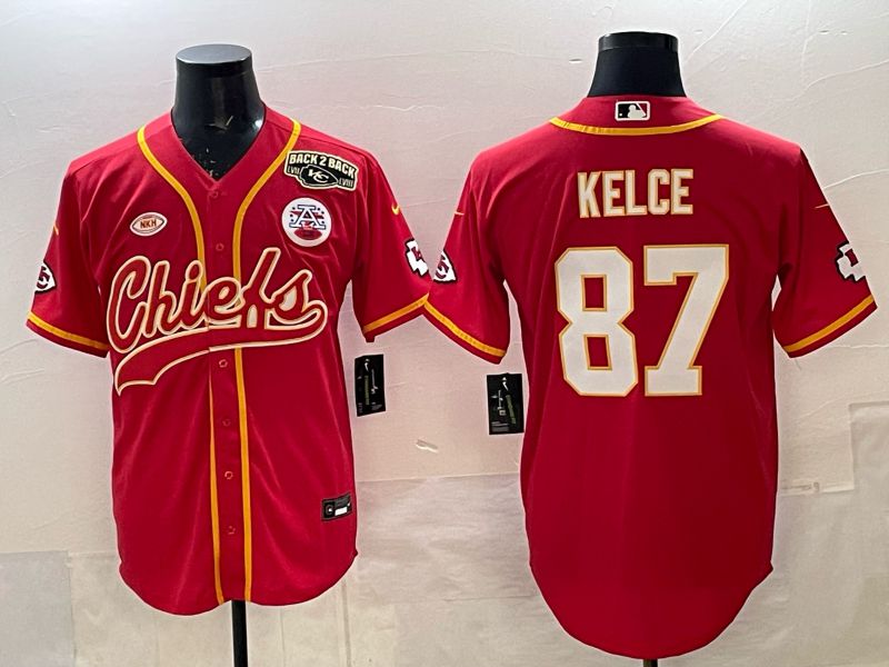Men 2025 Nike Kansas City Chiefs #87 Kelce Red 3th generation Joint Name Limited NFL Jersey 004->kansas city chiefs->NFL Jersey